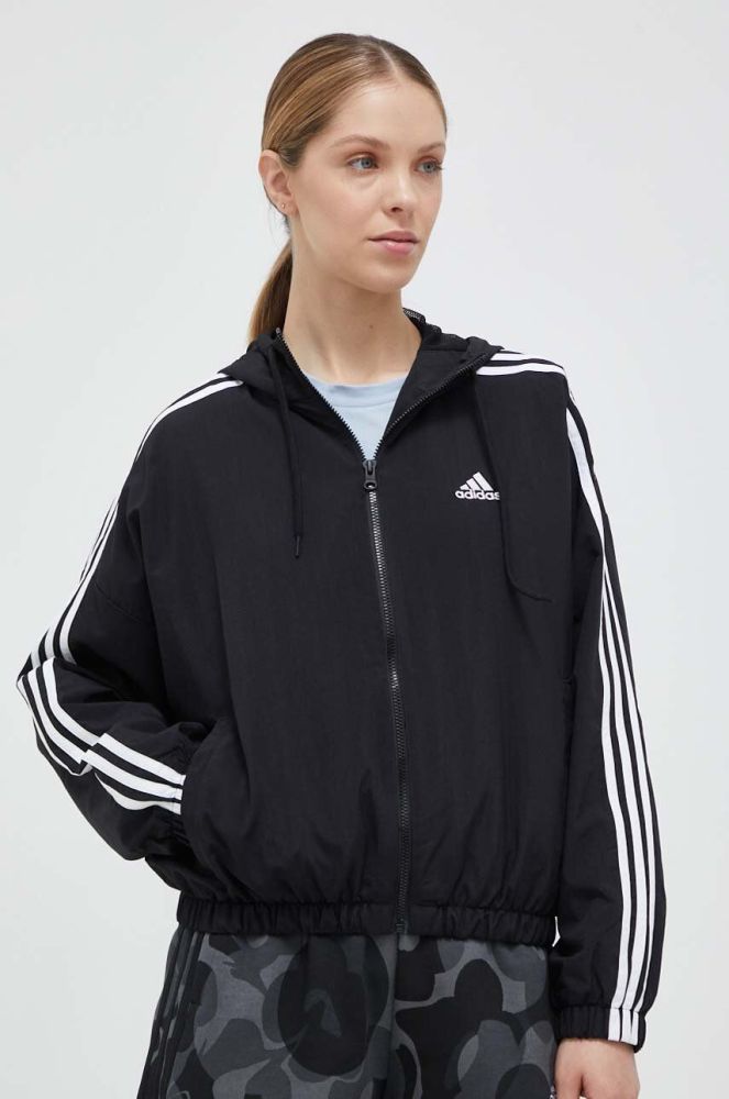 Куртка adidas жіноча колір чорний перехідна (3316419)