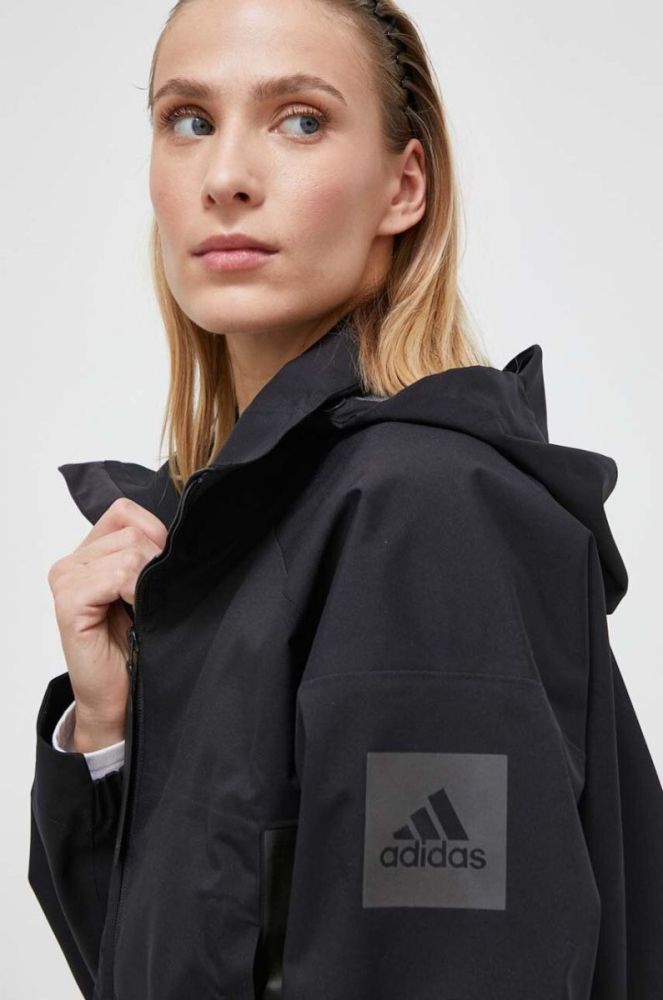 Куртка adidas жіноча колір чорний перехідна (3678729) фото 5