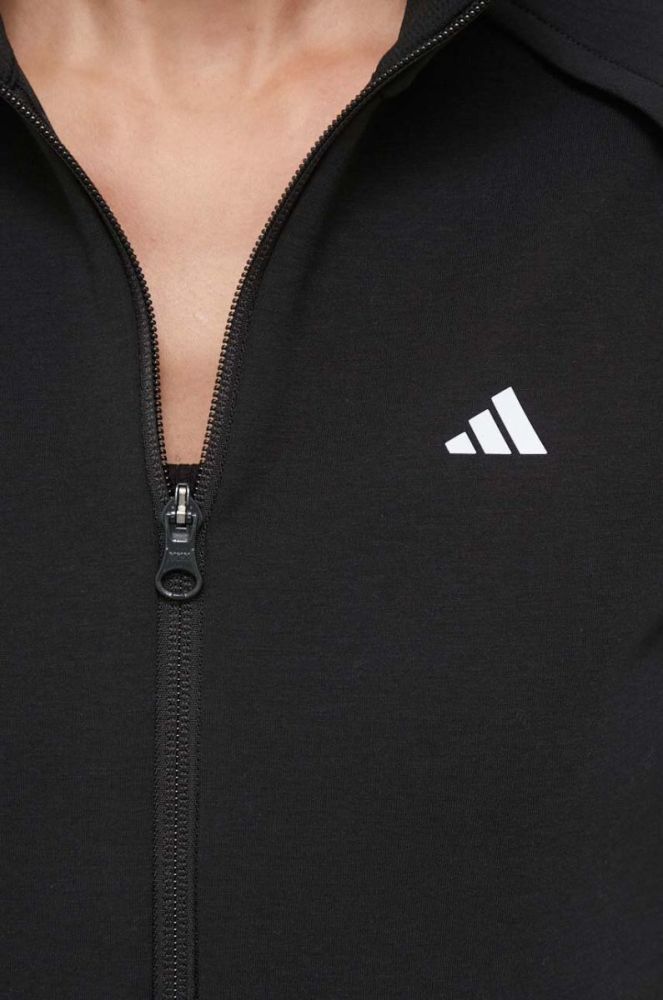 Тренувальна кофта adidas Performance колір чорний однотонна (3507224) фото 5