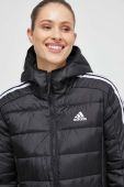 Пухова куртка adidas жіноча колір чорний перехідна (3571306)