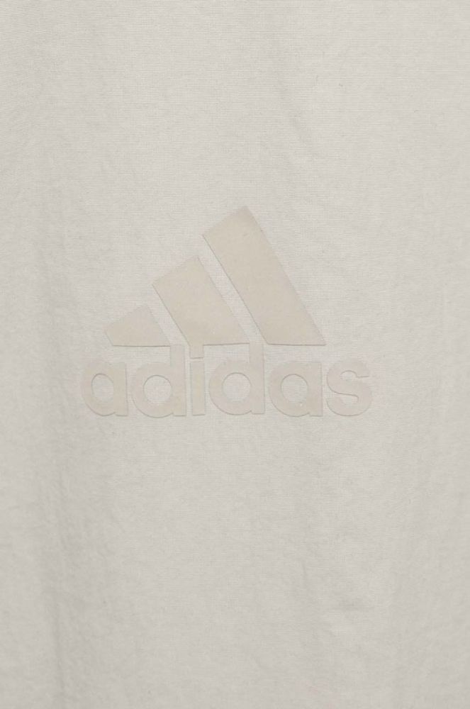 Куртка adidas жіноча колір бежевий перехідна фото 5