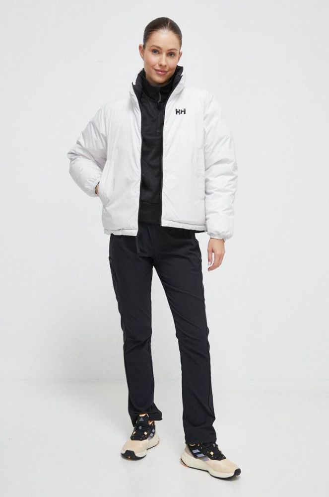 Двостороння куртка Helly Hansen жіноча колір чорний зимова oversize фото 3