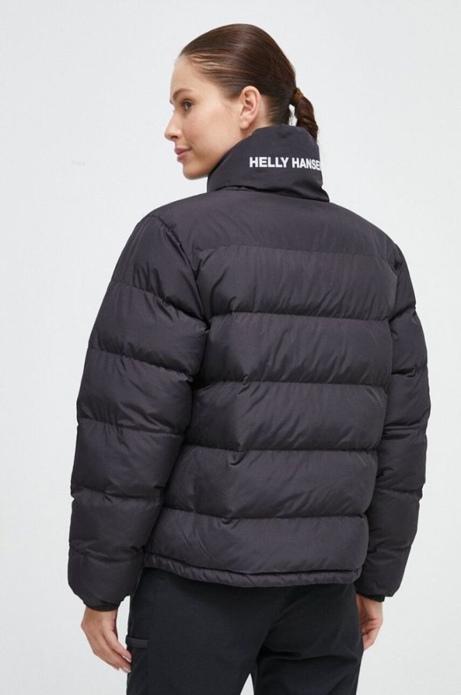 Двостороння куртка Helly Hansen жіноча колір чорний зимова oversize фото 5