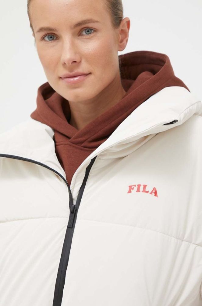 Куртка Fila жіноча колір бежевий зимова (3481618) фото 4