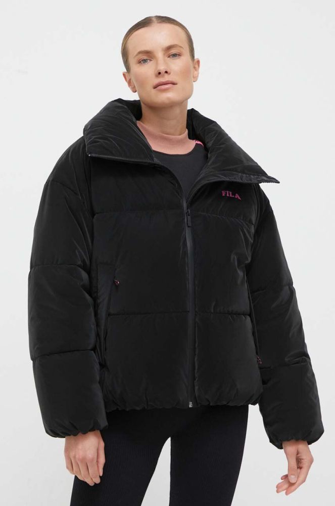 Куртка Fila жіноча колір чорний зимова (3481626)