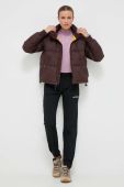 Пухова куртка The North Face жіноча колір коричневий зимова oversize