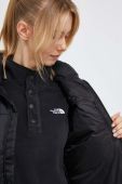 Пухова безрукавка The North Face жіночий колір чорний зимовий
