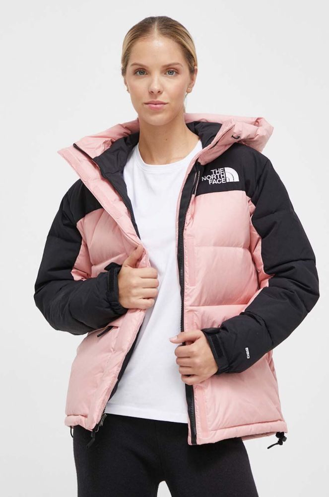 Пухова куртка The North Face жіноча колір рожевий зимова (3614020)