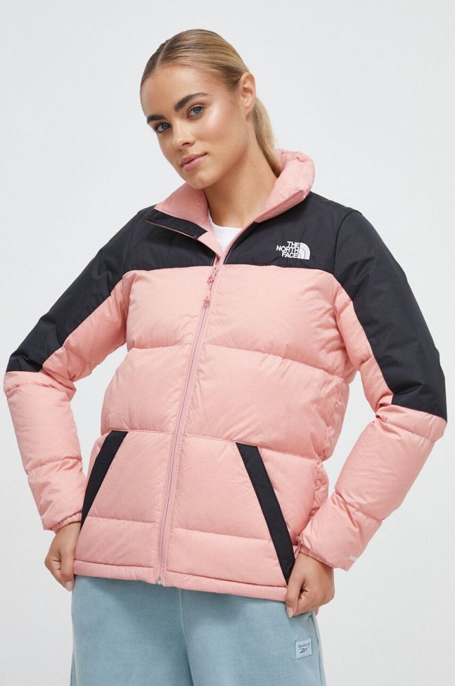 Пухова куртка The North Face жіноча колір рожевий зимова (3574711)