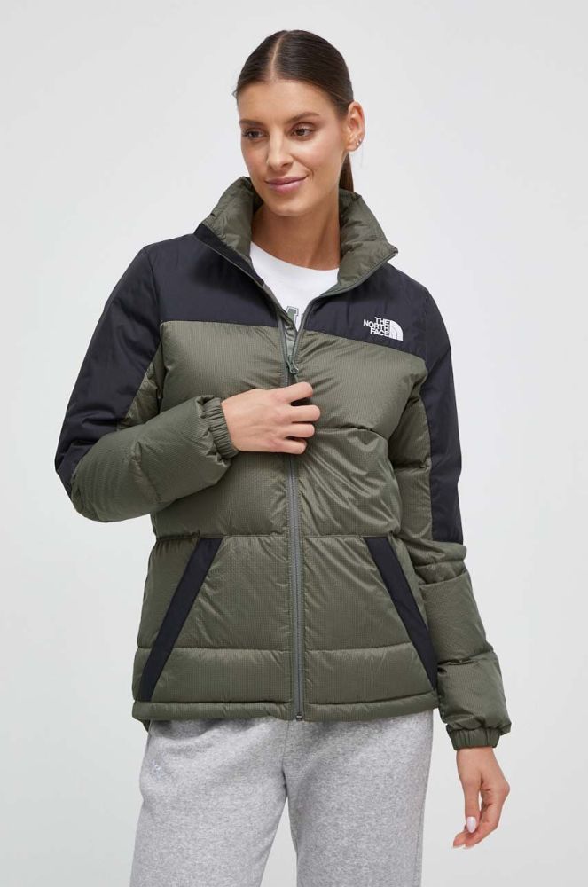 Пухова куртка The North Face жіноча колір зелений зимова (3605620)