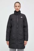 Пухова куртка The North Face жіноча колір чорний зимова (3629639)
