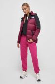Пухова куртка The North Face жіноча колір бордовий зимова (3574716)