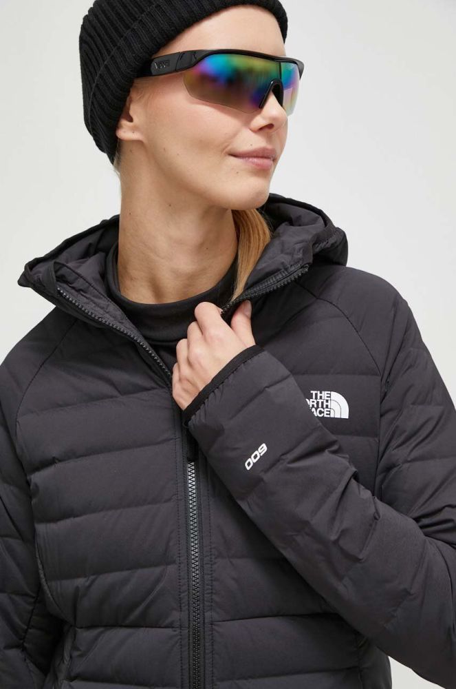 Пухова куртка The North Face жіноча колір чорний зимова (3673898)