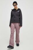 Пухова куртка The North Face жіноча колір чорний зимова (3673898)