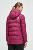 Пухова куртка The North Face жіноча колір фіолетовий зимова