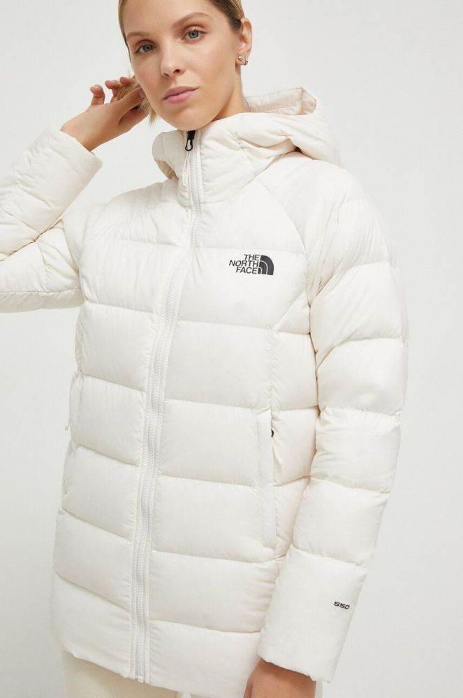 Пухова куртка The North Face жіноча колір бежевий зимова (3638408)