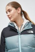 Пухова куртка The North Face жіноча зимова колір блакитний (3634745)