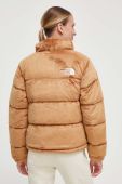 Пухова куртка The North Face жіноча колір бежевий зимова (3688580)