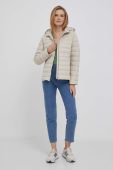 Пухова куртка Tommy Hilfiger жіноча колір бежевий перехідна