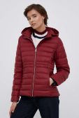 Пухова куртка Tommy Hilfiger жіноча колір бордовий перехідна
