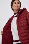 Пухова куртка Tommy Hilfiger жіноча колір бордовий перехідна