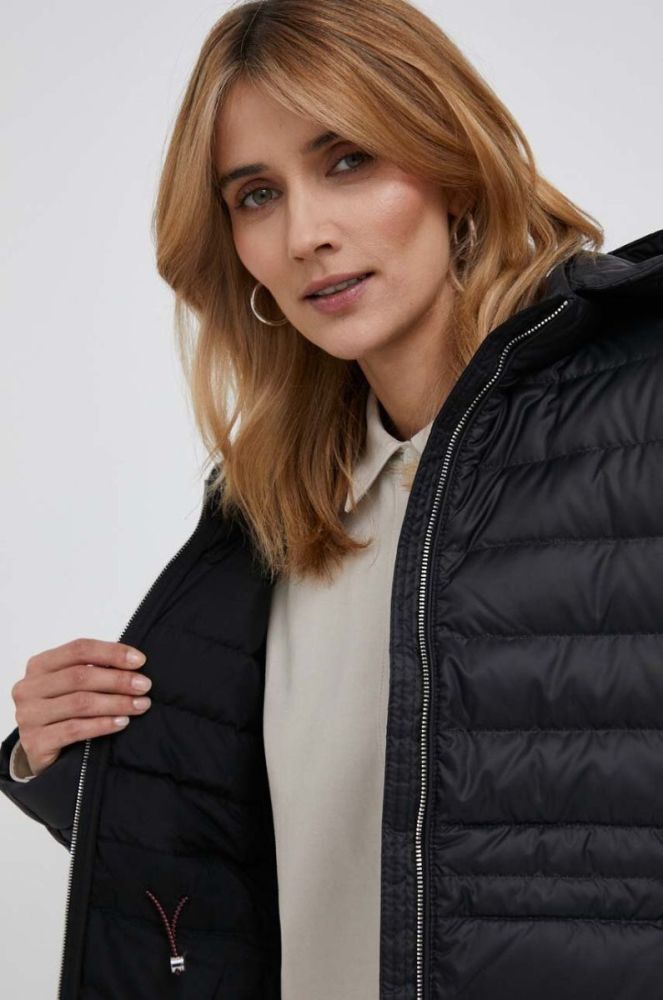 Пухова куртка Tommy Hilfiger жіноча колір чорний перехідна (3316422) фото 6