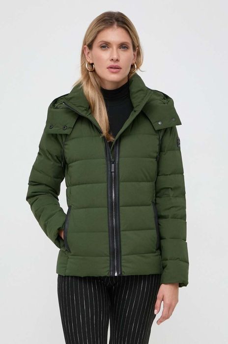 Пухова куртка MICHAEL Michael Kors жіноча колір зелений перехідна