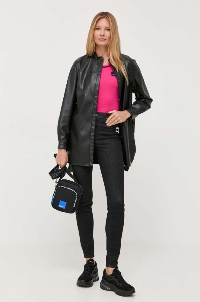 Сорочка Armani Exchange жіноча колір чорний relaxed фото 2