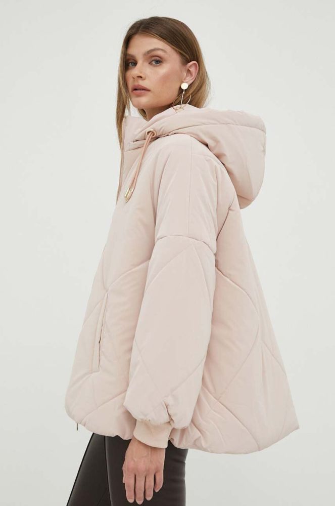 Куртка Liu Jo жіноча колір рожевий зимова oversize