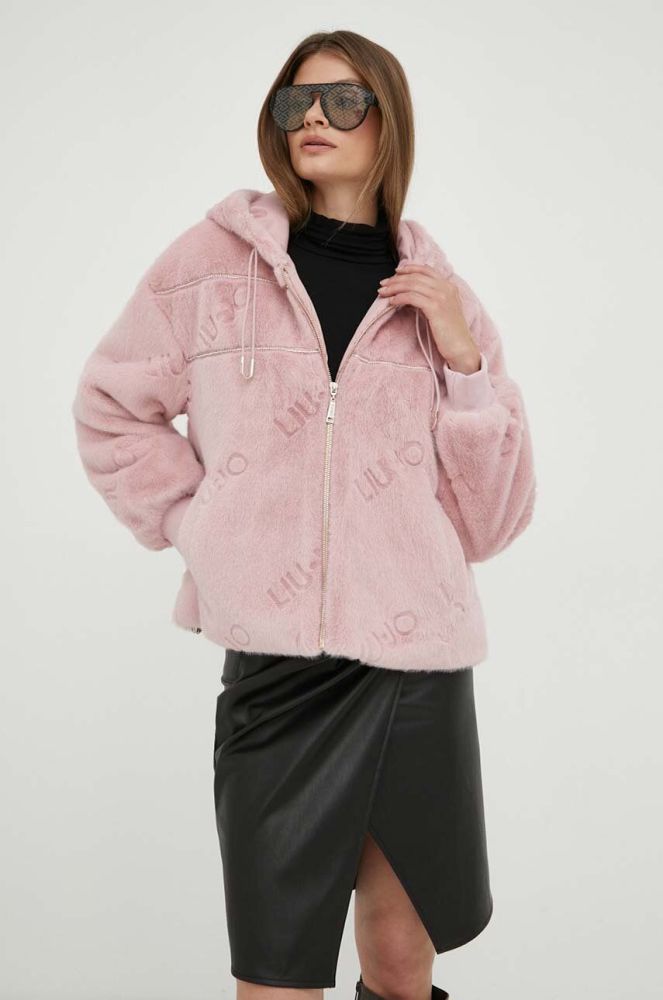 Куртка Liu Jo жіноча колір рожевий зимова