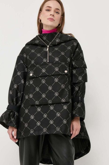 Куртка Liu Jo жіноча колір чорний перехідна oversize (3397823)