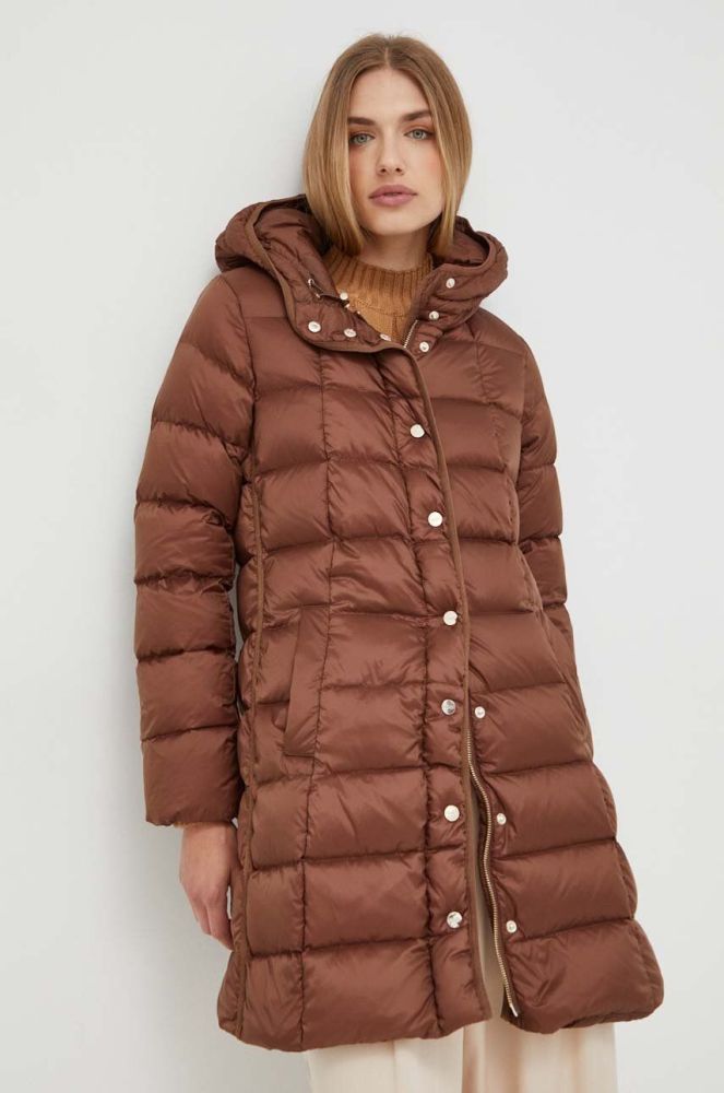 Пухова куртка Liu Jo жіноча колір коричневий зимова (3675866)