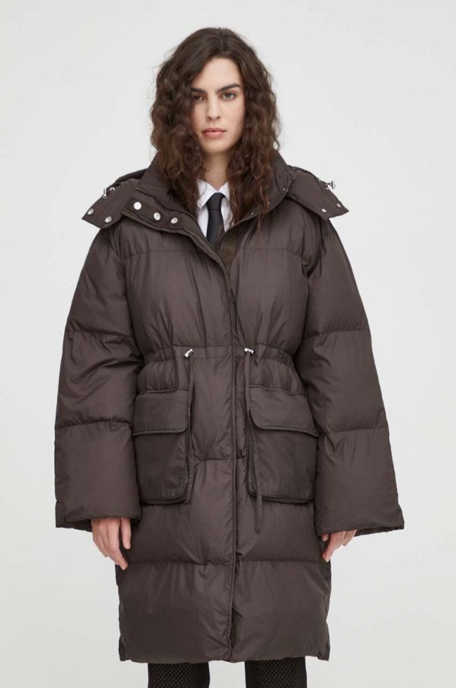 Куртка Samsoe Samsoe жіноча колір коричневий зимова (3656887)