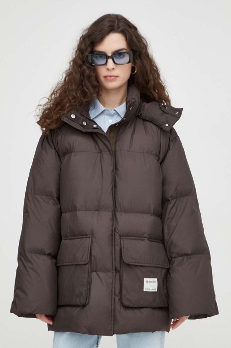 Куртка Samsoe Samsoe жіноча колір коричневий зимова (3656891)