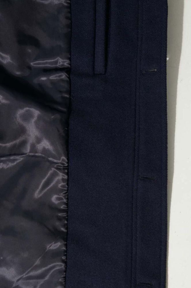 Вовняна куртка Samsoe Samsoe колір синій перехідна фото 6
