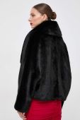 Куртка Elisabetta Franchi жіноча колір чорний перехідна oversize (3638420)