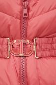 Пухова куртка Twinset жіноча колір рожевий перехідна