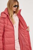 Пухова куртка Twinset жіноча колір рожевий перехідна