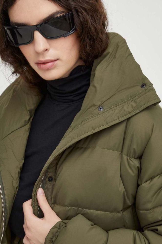 Куртка Herskind жіноча колір зелений зимова oversize фото 5