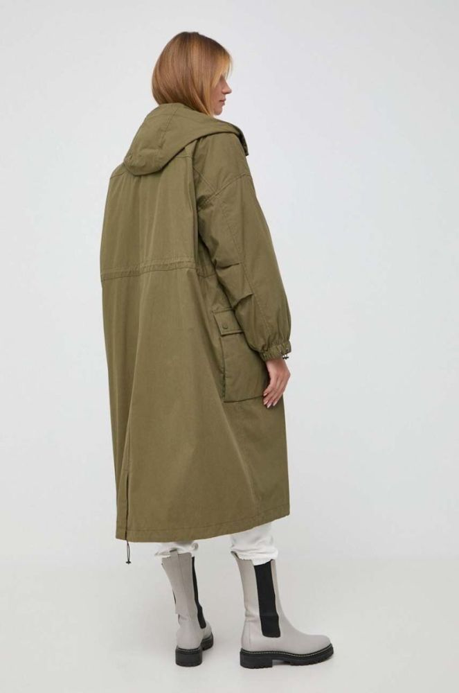 Куртка Weekend Max Mara жіноча колір зелений перехідна oversize фото 5
