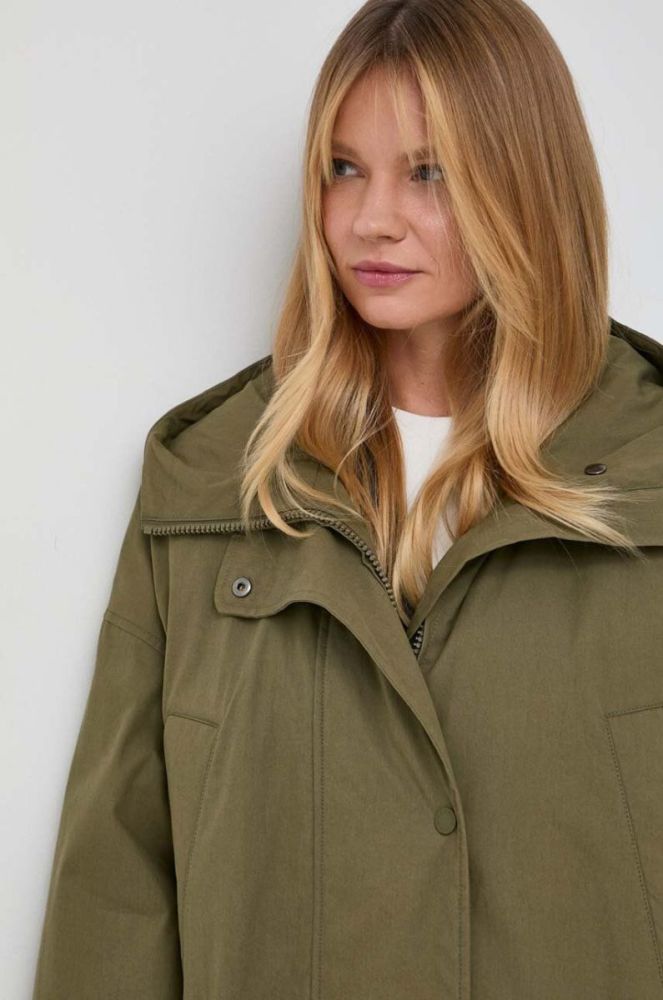 Куртка Weekend Max Mara жіноча колір зелений перехідна oversize фото 9