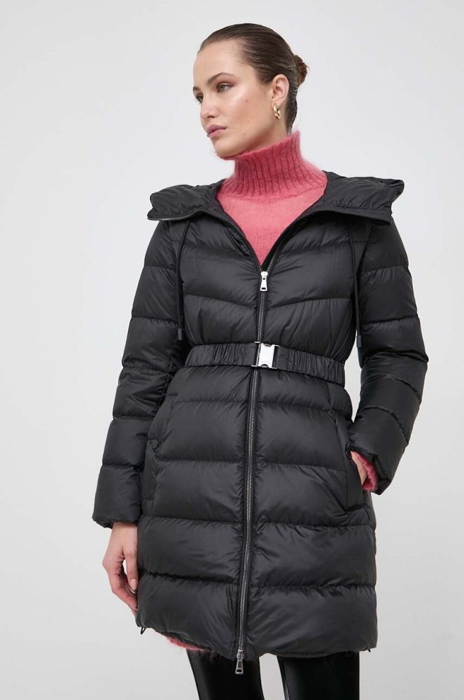 Пухова куртка Weekend Max Mara жіноча колір чорний зимова