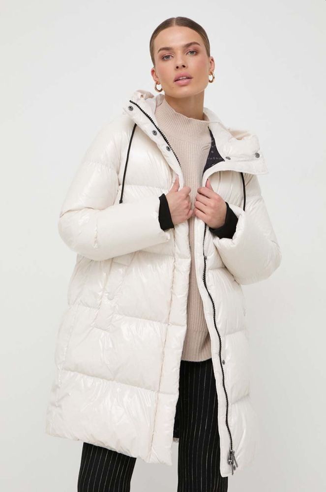 Пухова куртка Weekend Max Mara жіноча колір бежевий зимова (3621740)