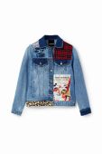 Джинсова куртка Desigual x Disney жіноча перехідна колір блакитний