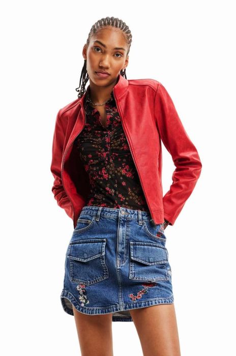 Куртка Desigual жіноча колір коричневий перехідна (3409097)