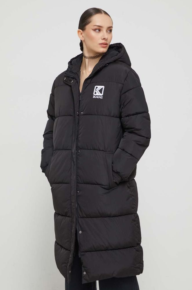 Куртка Karl Kani жіноча колір чорний зимова (3567349)