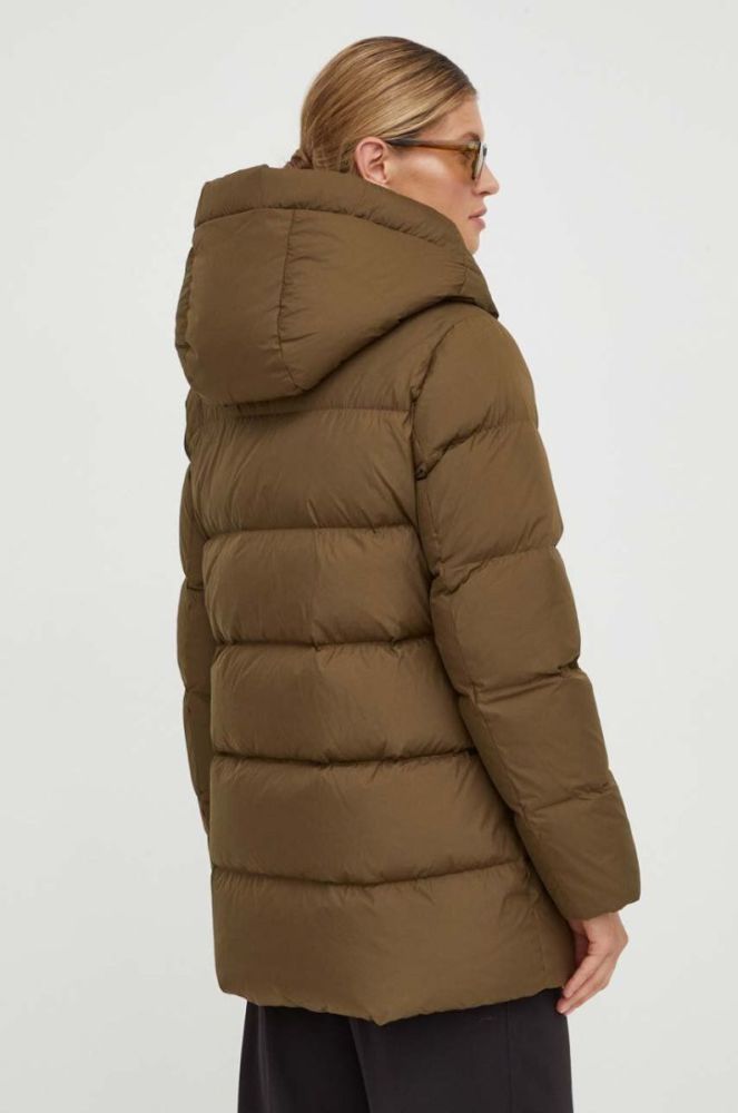 Пухова куртка Marc O'Polo жіноча колір зелений зимова oversize фото 3