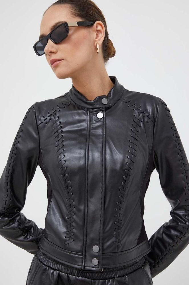Куртка Guess жіноча колір чорний перехідна (3605698)