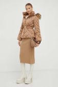 Пухова куртка Guess жіноча колір бежевий зимова (3504022)