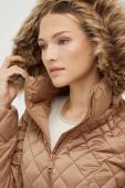 Пухова куртка Guess жіноча колір бежевий зимова (3504022)